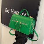 Wholesale Women Fashion Casual Solid Color Zipper Shoulder Bag