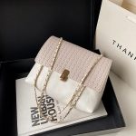 Women Fashion Solid Color Splicing Chain Shoulder Bag - Image 4