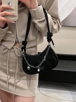 Women Fashion Solid Color Simple Chain Shoulder Bag - Image 3