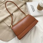 Women Fashion Simple Solid Color Shoulder Bag - Image 4