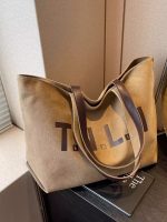 Wholesale Women Fashion Casual Letter Printed Canvas Large Capacity Tote Bag - Image 2