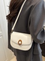 Women Fashion Retro Solid Color Shoulder Bag - Image 4