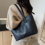 Wholesale Women Fashion Casual Simple Large Capacity Tote Bag - Image 4