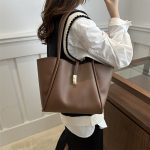 Wholesale Women Fashion Casual Solid Color Large Capacity Tote Bag - Image 4