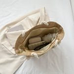 Fashionable Straw Woven Large Capacity Shoulder Tote Bag - Image 4