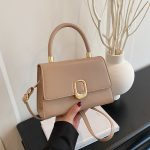 Wholesale Women Casual Simple Metal Buckle Solid Color Small Square Shoulder Bag - Image 3