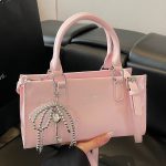 Women Fashion Elegant Solid Color Bowknot Pendat Handbag - Image 4