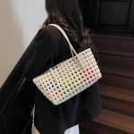 Wholesale Handmade Woven Women Fashion Hollow Beach Tote Bag - Image 4