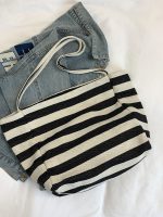 Wholesale Simple Casual Large Capacity Stripe Tote Bag - Image 4