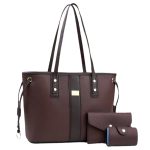 Wholesale Women Color Blocking Large Capacity Tote Bag Set - Image 4