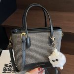 Women Fashion Casual Splicing Plush Pendat Handbag - Image 2