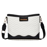 Women Casual Color Blocking Wavy Quilited Bucket Bag - Image 4