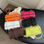 Wave Design Women Candy Color Underarm Bag - Image 4