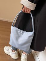 Wholesale Women Fashion Casual Solid Color Nylon Embroidered Shoulder Bag - Image 2