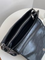 Women Fashion Casual Solid Color Large Capacity Chain Shoulder Bag - Image 5