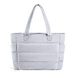 Wholesale Women Fashion Casual Solid Color Large Capacity Tote Bag - Image 2