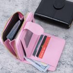 Vintage Wax Leather Zipper 2-Fold Wallet - Image 4
