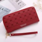 Wholesale Women Vintage Stitching Zipper Design Solid Color Large Capacity Purse