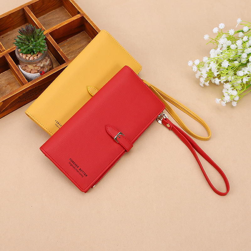 main_3-790 Women Solid Color Clutch Bags Large Capacity Purse - Image 1