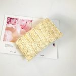 Women Pastoral Woven Design Straw Purse Clutch Bag - Image 2
