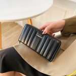 Women'S Fashion Embroidery Thread Long Pu Leather Wallet Coin Purse - Image 3