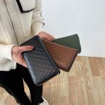 Wholesale Women'S Fashion Rhombus Indentation Long Zipper Large Capacity Coin Purse - Image 3