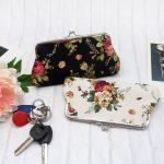 Wholesale Women Fashion Fabric Big Rose Canvas Long Coin Purse - Image 4