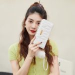 Wholesale Women Fashion Rhombus Embroidery Sequin Pom Decoration Long Coin Purse - Image 3