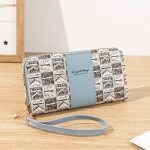 Wholesale Women Fashion Simple Color Block Zipper PU Purses - Image 4