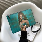 Wholesale Women Fashion Cartoon Girl'S Animal Print Large Capacity Zipper Hand Shoulder Bag