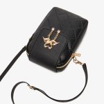 Women Fashion Rhombic Embossed Swan Decoration Rectangular Purses - Image 3