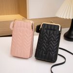 Women Fashion Rectangular Stitch Hair Ball Pendant Purses - Image 3