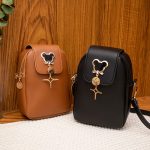 Women Fashion Solid Color Zipper Star Pendant Long Purses - Image 3