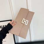 Wholesale Women Simple Solid Color Flap Metal Latch Large Capacity Rectangular Purses - Image 4