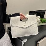 Wholesale Women Fashionable Simple Large Capacity PU Flap Rectangular Purses