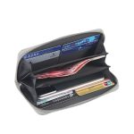 Women Fashion Simple Solid Color Large Capacity Zipper Long Purses - Image 4