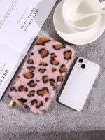 Women Fashion Creative Plush Leopard Zipper Long Purses - Image 3