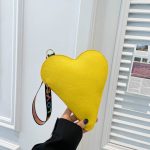 Women Fashion Creative Simple Solid Color Heart-Shaped Purses - Image 4