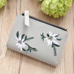 Women Mini Embroidered Zipper Wallet - Image 4