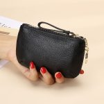 Women Fashion Casual Solid Color Soft Cowhide Zipper Small Wallet - Image 4