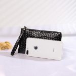 Women Fashion Solid Color Crocodile Pattern Coin Wallet - Image 3