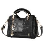 Women Fashion Casual Crocodile Pattern Large Capacity Handbag