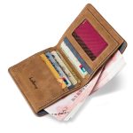 Men Wallet Short Student Wallet Retro Frosted Two Fold Vertical Wallet Multi-Card - Image 4
