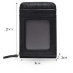 Women Fashion Solid Color Litchi Pattern Card Holder Coin Wallet - Image 5