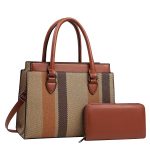 Wholesale Women Fashion Casual Contrast Color Large Capacity Handbag Two-Piece Bag Set