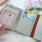 Women Fashion Solid Color Tri-Fold Compact Wallet - Image 4