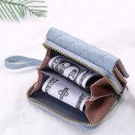 Women Fashion Buckle Tri-Fold Card Holder Pu Leather Multi-Card Zipper Wallet - Image 4