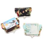 Women Fashion Creative Canvas Rose Buckle Short Wallet - Image 5