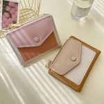Women Fashion Color Block Flap Zipper Mini Wallet - Image 4