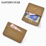 Women Fashion Retro Solid Color Lock Flip Mini Wallet - Image 4